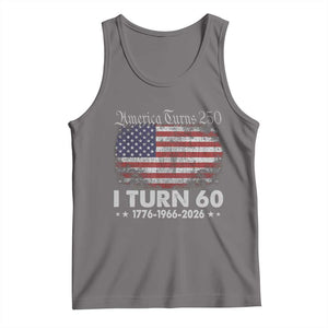 America Turns 250 I Turn 60 Tank Top Vintage 1966 60th Birthday 250th Anniversary USA 60 Year Old Gift