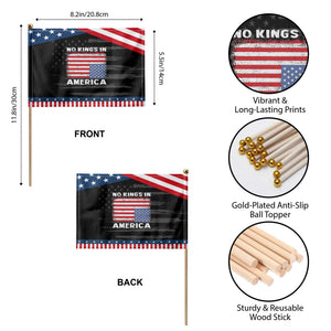 Snarky No Kings In America Patriotic Handheld Flag 86 47 No Faux King Way US Flag Upside Down TS10 Print Your Wear