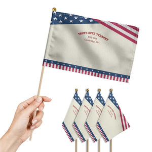 Truth Over Tyranny Patriotic Handheld Flag Protect Higher Education Academic Independence TS10 Print Your Wear