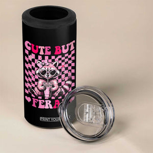 Cute But Feral Raccoon 4 in 1 Can Cooler Tumbler Funny Sunglasses Trash Panda TS10 Print Your Wear