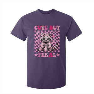 Cute But Feral Raccoon T Shirt For Kid Funny Sunglasses Trash Panda TS10 Purple Print Your Wear