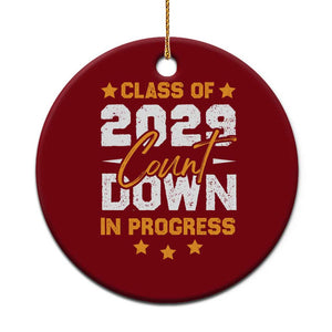 Class Of 2029 Count Down Graduating Ceramic Ornament TS10 1pc Red Print Your Wear