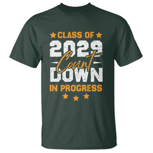 Class Of 2029 Count Down Graduating T Shirt TS10 Dark Forest Green Print Your Wear