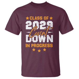 Class Of 2029 Count Down Graduating T Shirt TS10 Maroon Print Your Wear