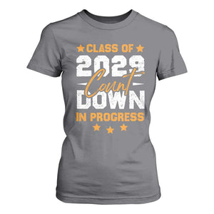 Class Of 2029 Count Down Graduating T Shirt For Women TS10 Charcoal Print Your Wear