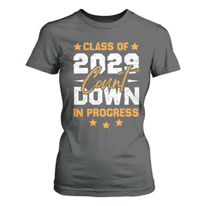 Class Of 2029 Count Down Graduating T Shirt For Women TS10 Dark Heather Print Your Wear
