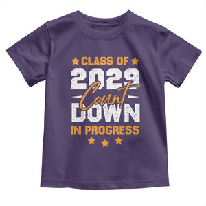 Class Of 2029 Count Down Graduating Toddler T Shirt TS10 Purple Print Your Wear