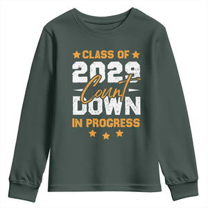 Class Of 2029 Count Down Graduating Youth Sweatshirt TS10 Dark Forest Green Print Your Wear