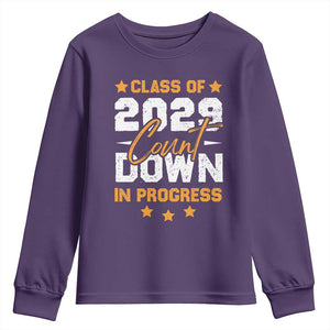 Class Of 2029 Count Down Graduating Youth Sweatshirt TS10 Purple Print Your Wear
