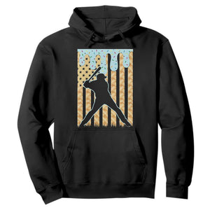 Baseball Drip Hoodie Dripping Ice Cream Sprinkles American Flag Boys TS10 Black Print Your Wear