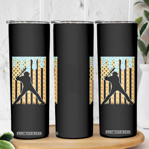 Baseball Drip Skinny Tumbler Dripping Ice Cream Sprinkles American Flag Boys TS10 Print Your Wear