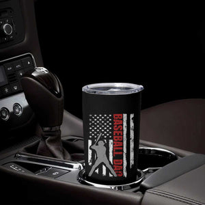 Baseball Dad Tumbler Cup Retro US Flag Fathers Day Baseball Player TS10 Print Your Wear