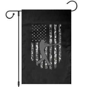 Camo US Flag Baseball Player Garden Flag Retro Camouflage American Flag Patriotic TS10 Black Print Your Wear