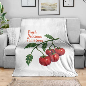 Subtle FDT Throw Blanket Fresh Delicious Tomatoes Retro Tomato Vine Graphic Political Humor