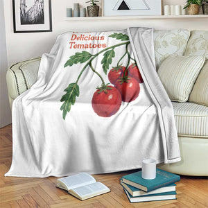 Subtle FDT Throw Blanket Fresh Delicious Tomatoes Retro Tomato Vine Graphic Political Humor