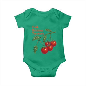 Subtle FDT Baby Onesie Fresh Delicious Tomatoes Retro Tomato Vine Graphic Political Humor