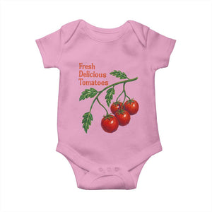 Subtle FDT Baby Onesie Fresh Delicious Tomatoes Retro Tomato Vine Graphic Political Humor