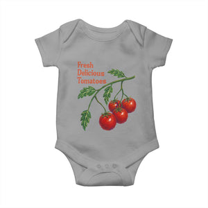 Subtle FDT Baby Onesie Fresh Delicious Tomatoes Retro Tomato Vine Graphic Political Humor