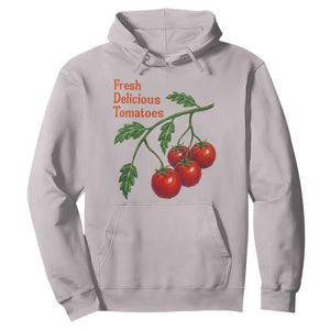 Subtle FDT Hoodie Fresh Delicious Tomatoes Retro Tomato Vine Graphic Political Humor