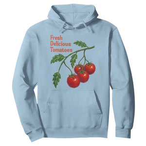 Subtle FDT Hoodie Fresh Delicious Tomatoes Retro Tomato Vine Graphic Political Humor