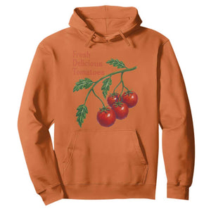Subtle FDT Hoodie Fresh Delicious Tomatoes Retro Tomato Vine Graphic Political Humor