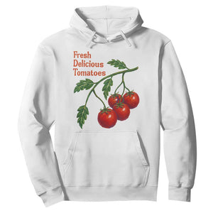 Subtle FDT Hoodie Fresh Delicious Tomatoes Retro Tomato Vine Graphic Political Humor