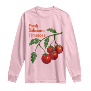 Subtle FDT Long Sleeve Shirt Fresh Delicious Tomatoes Retro Tomato Vine Graphic Political Humor