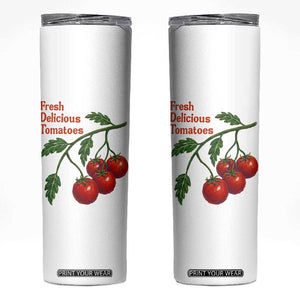 Subtle FDT Skinny Tumbler Fresh Delicious Tomatoes Retro Tomato Vine Graphic Political Humor