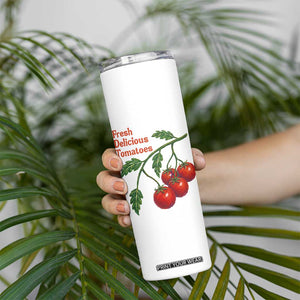 Subtle FDT Skinny Tumbler Fresh Delicious Tomatoes Retro Tomato Vine Graphic Political Humor