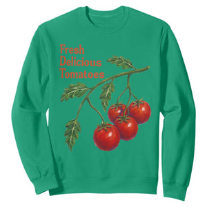 Subtle FDT Sweatshirt Fresh Delicious Tomatoes Retro Tomato Vine Graphic Political Humor