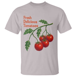 Subtle FDT T Shirt Fresh Delicious Tomatoes Retro Tomato Vine Graphic Political Humor TS10 Ice Gray Print Your Wear