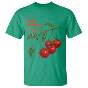Subtle FDT T Shirt Fresh Delicious Tomatoes Retro Tomato Vine Graphic Political Humor TS10 Irish Green Print Your Wear