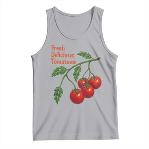 Subtle FDT Tank Top Fresh Delicious Tomatoes Retro Tomato Vine Graphic Political Humor
