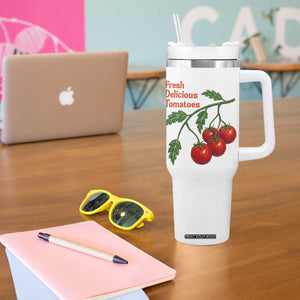 Subtle FDT Tumbler With Handle Fresh Delicious Tomatoes Retro Tomato Vine Graphic Political Humor TS10 Print Your Wear