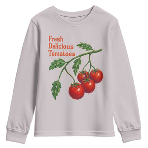 Subtle FDT Youth Sweatshirt Fresh Delicious Tomatoes Retro Tomato Vine Graphic Political Humor
