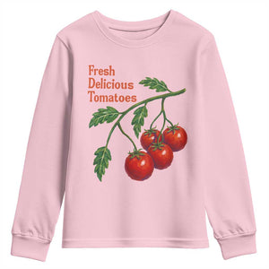 Subtle FDT Youth Sweatshirt Fresh Delicious Tomatoes Retro Tomato Vine Graphic Political Humor
