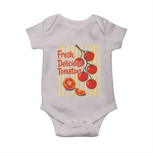 Subtle FDT Baby Onesie Fresh Delicious Tomatoes Striped Retro Vintage 80s Subtle FDT
