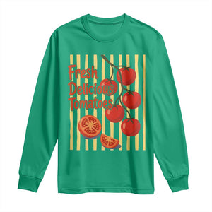 Subtle FDT Long Sleeve Shirt Fresh Delicious Tomatoes Striped Retro Vintage 80s Subtle FDT