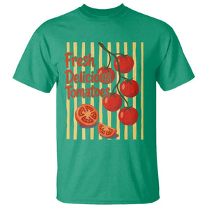 Subtle FDT T Shirt Fresh Delicious Tomatoes Striped Retro Vintage 80s Subtle FDT