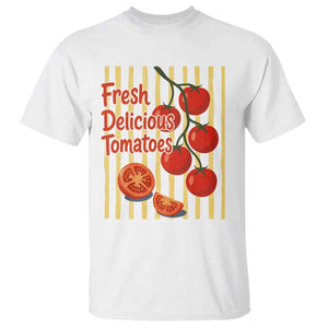 Subtle FDT T Shirt Fresh Delicious Tomatoes Striped Retro Vintage 80s Subtle FDT