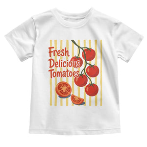 Subtle FDT Toddler T Shirt Fresh Delicious Tomatoes Striped Retro Vintage 80s Subtle FDT