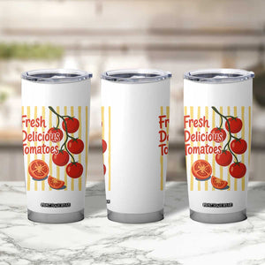 Subtle FDT Tumbler Cup Fresh Delicious Tomatoes Striped Retro Vintage 80s Subtle FDT