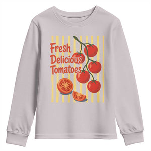 Subtle FDT Youth Sweatshirt Fresh Delicious Tomatoes Striped Retro Vintage 80s Subtle FDT