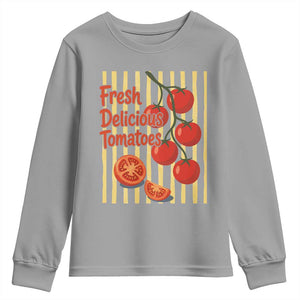 Subtle FDT Youth Sweatshirt Fresh Delicious Tomatoes Striped Retro Vintage 80s Subtle FDT