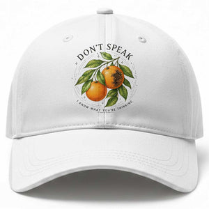 Subtle FDT Baseball Cap Dont Speak Orange Graphic Retro Vintage