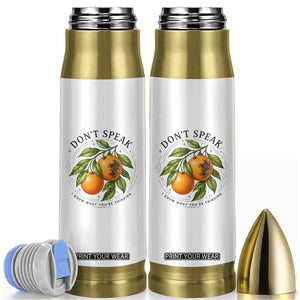 Subtle FDT Bullet Tumbler Dont Speak Orange Graphic Retro Vintage