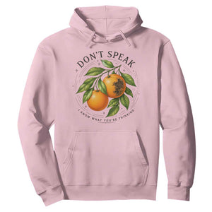 Subtle FDT Hoodie Dont Speak Orange Graphic Retro Vintage TS10 Light Pink Print Your Wear