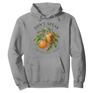 Subtle FDT Hoodie Dont Speak Orange Graphic Retro Vintage TS10 Sport Gray Print Your Wear
