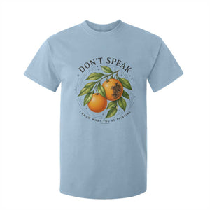 Subtle FDT T Shirt For Kid Dont Speak Orange Graphic Retro Vintage