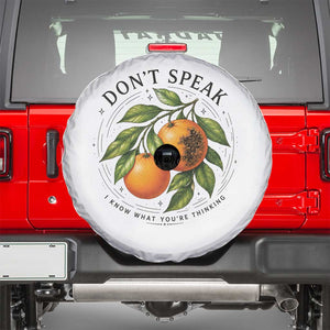 Subtle FDT Spare Tire Cover Dont Speak Orange Graphic Retro Vintage